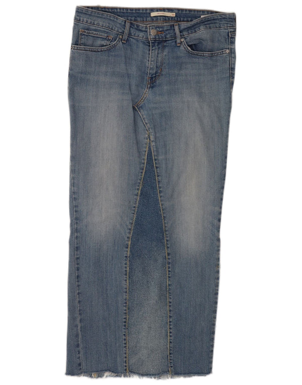 Fusta Levi's 711 Midi Denim W30 Bumbac Albastru Mediu