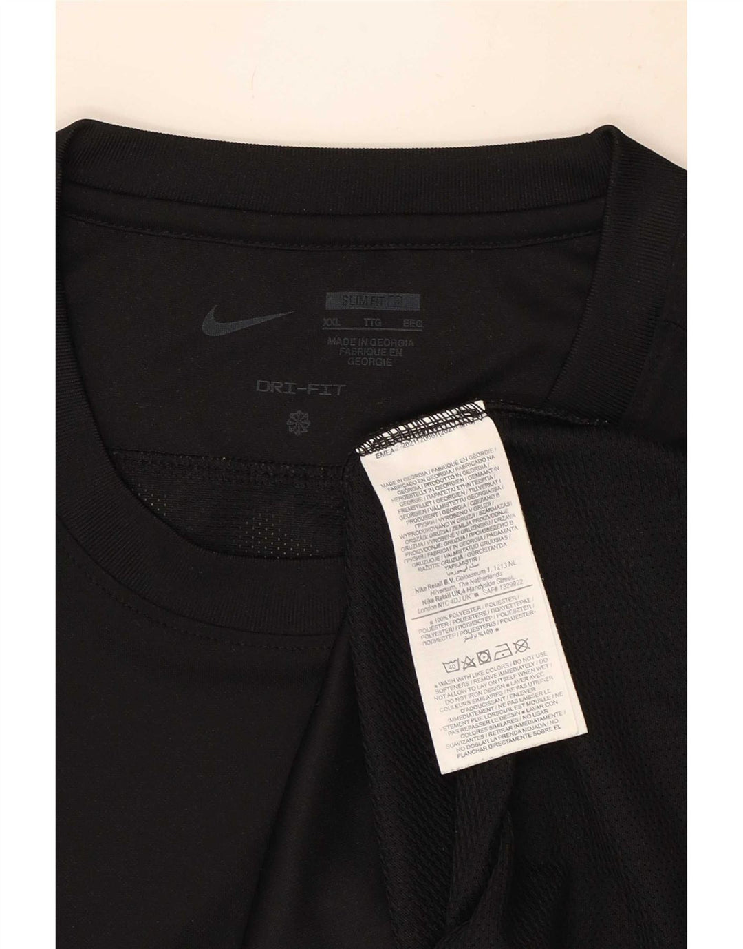 Tricou pentru bărbați Nike Dri Fit Slim Top 2XL poliester negru