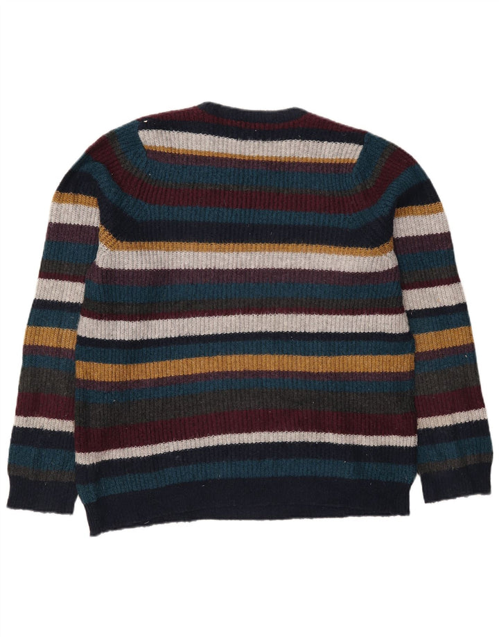 Pulover Marks & Spencer pentru bărbați, cu gât crew, cu dungi medii, multicolore