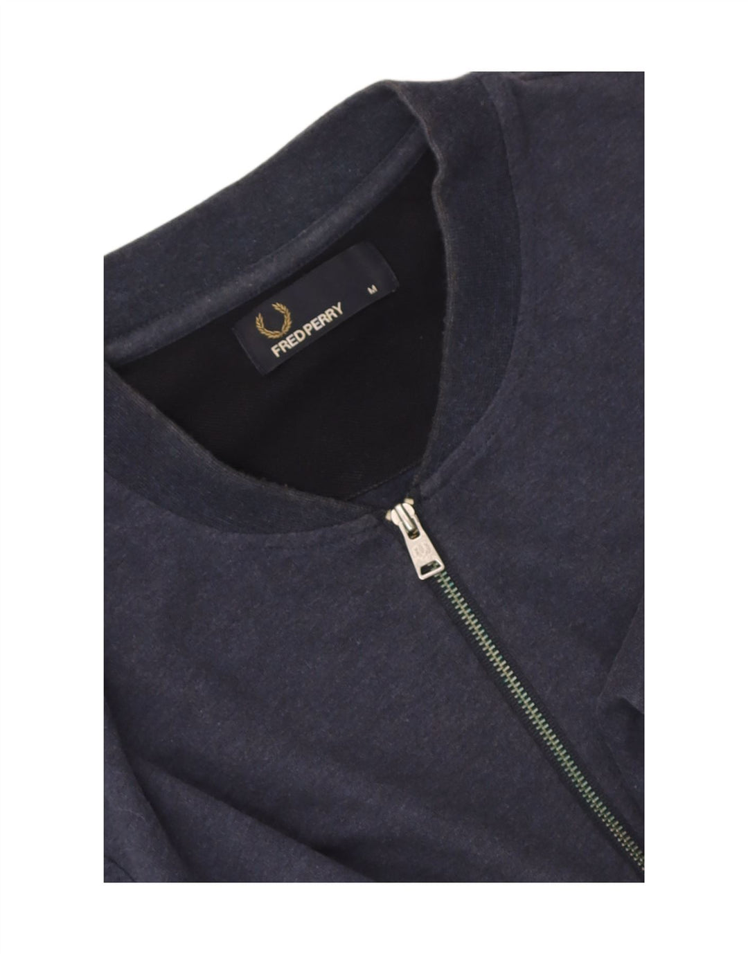 Tricou Fred Perry pentru bărbați, cu fermoar, cu gât, mijlociu, bleumarin, în dungi