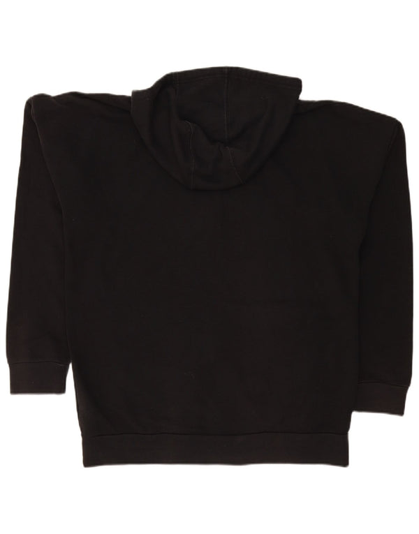 Adidas pentru bărbați Graphic Zip Hoodie Pulover mare, negru, bumbac