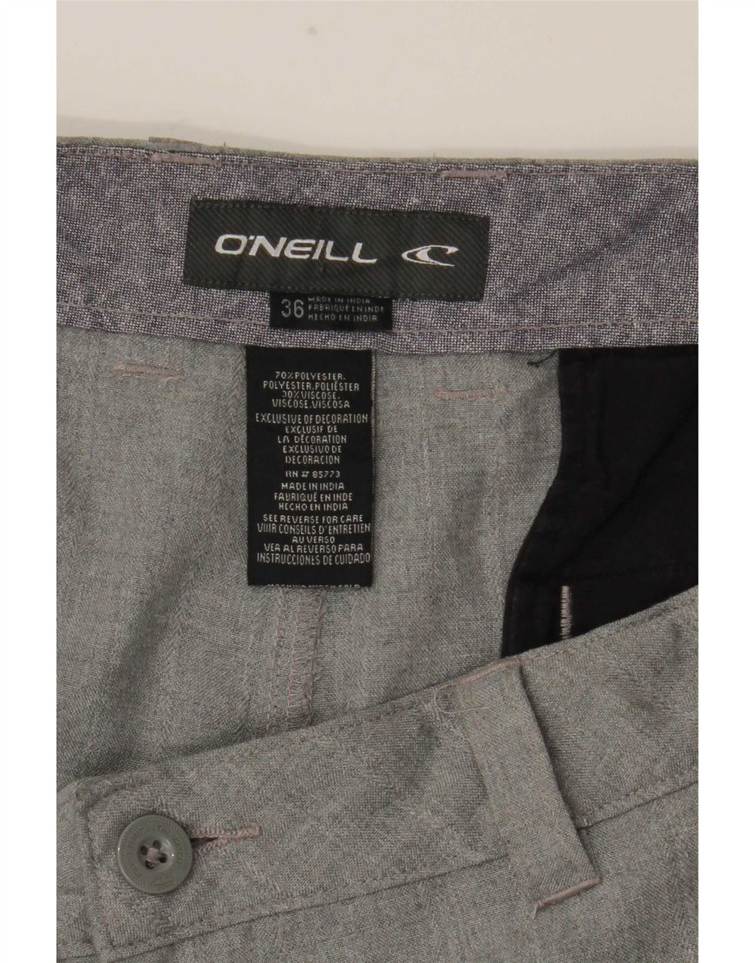 Pantaloni scurți chino pentru bărbați O'Neill W36 Large, gri din poliester