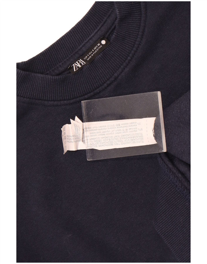 Pulover pentru bărbați Zara Pulover mic, albastru bleumarin, bumbac