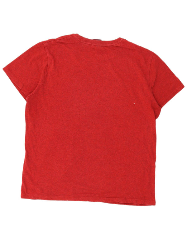Superdry Mens Graphic T-Shirt Top 3XL Red Flecked Cotton
