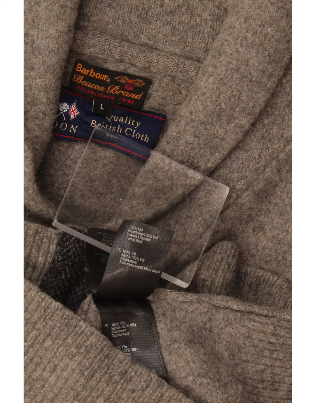 Pulover cardigan pentru băieți BARBOUR 11-12 ani mare, gri, lână color bloc