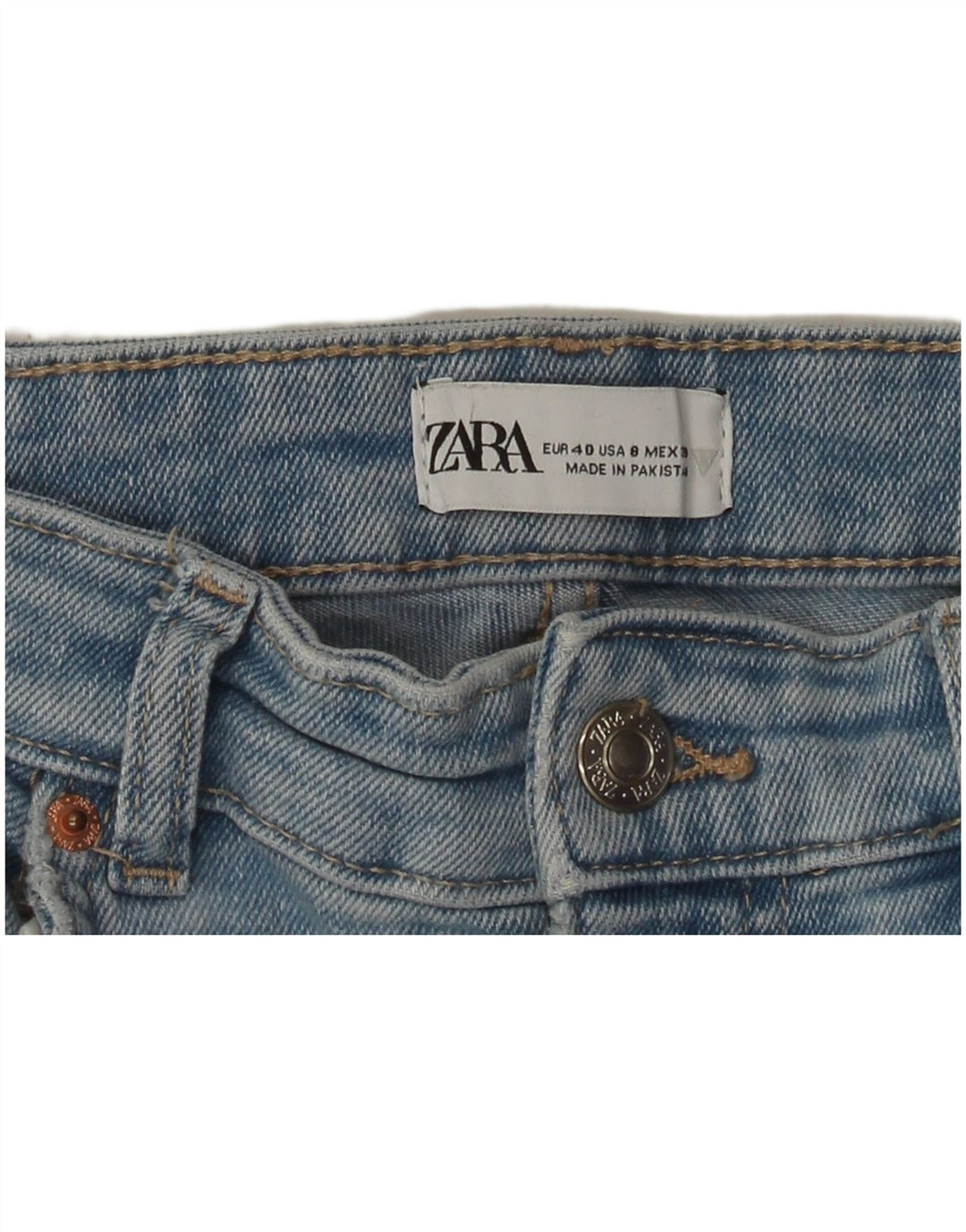 Blugi skinny dama ZARA EU 40 Medium W30 L29 Albastru