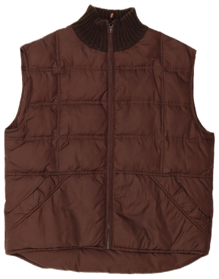 Gilet Căptușit pentru bărbați Vintage UK 40 Large Brown