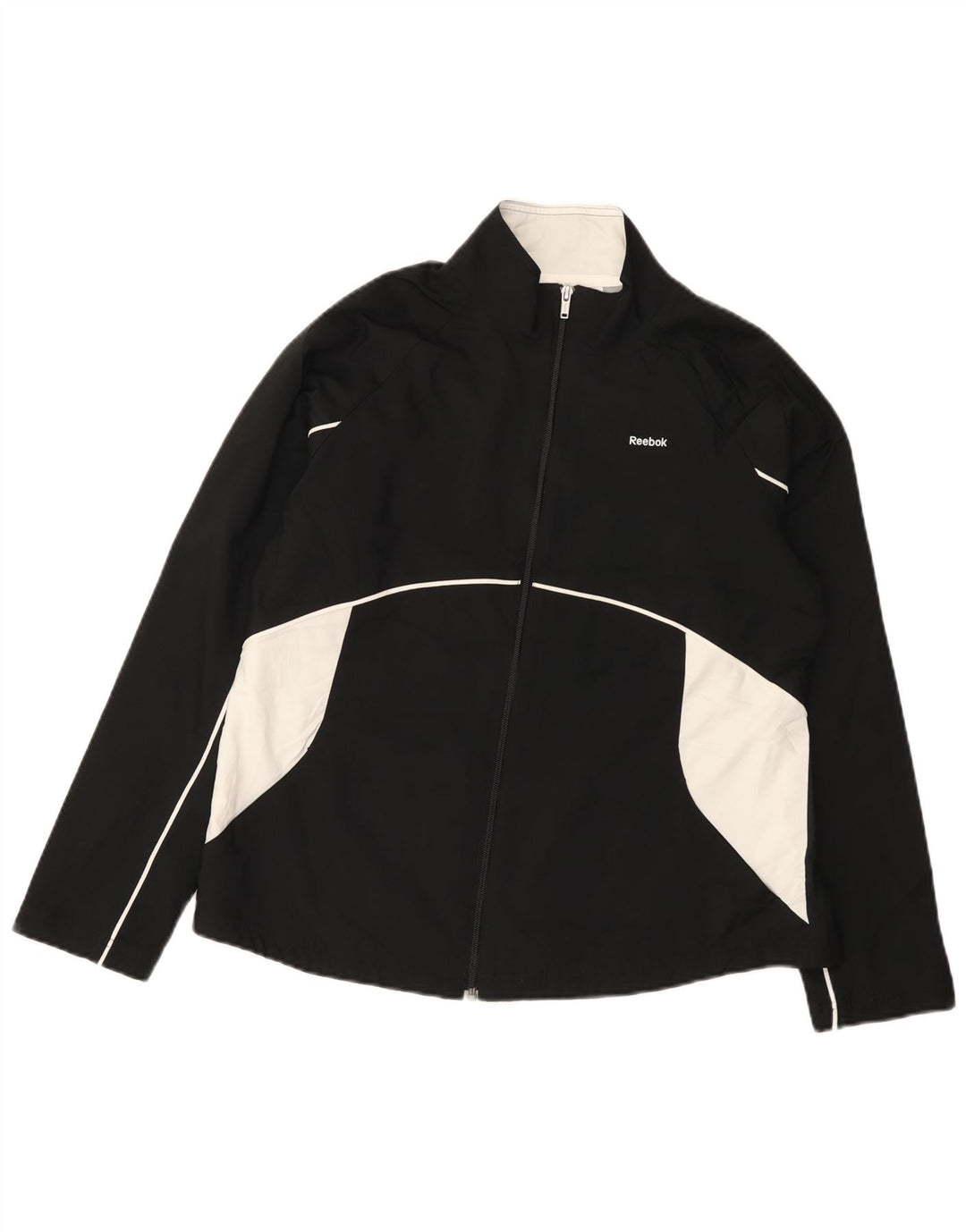 Jachetă de trening pentru femei Reebok UK 16, mare, negru, poliester color bloc