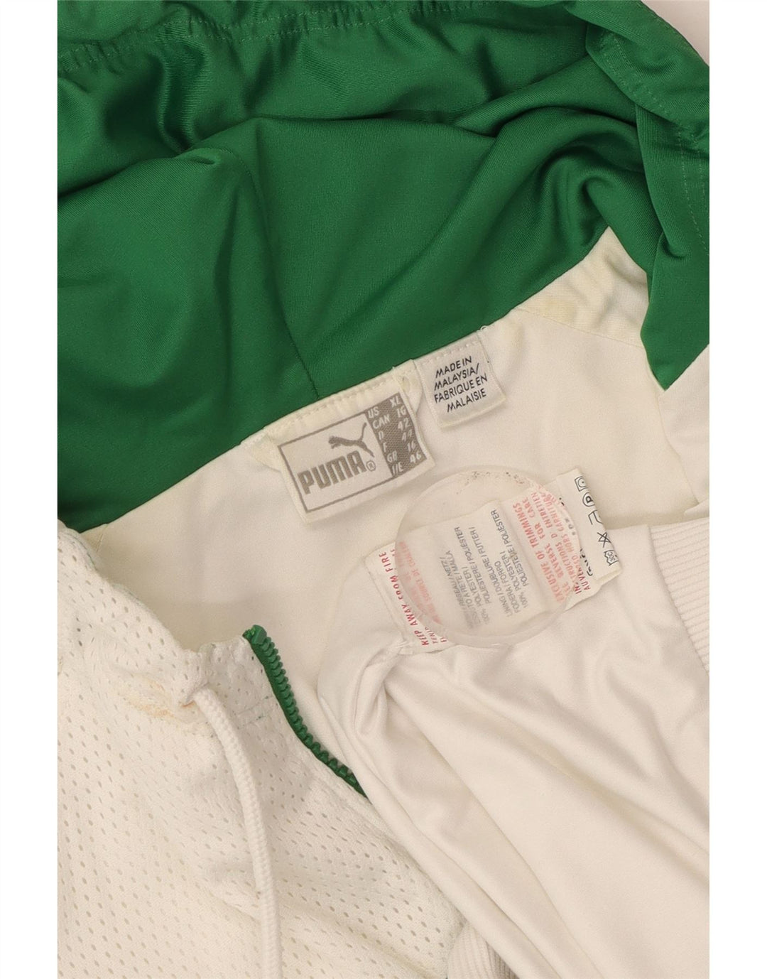 Jachetă de top cu glugă Puma pentru femei UK 16, mare, alb, color block