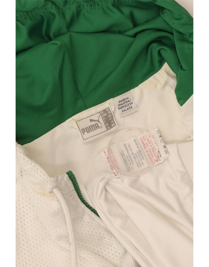 Jachetă de top cu glugă Puma pentru femei UK 16, mare, alb, color block