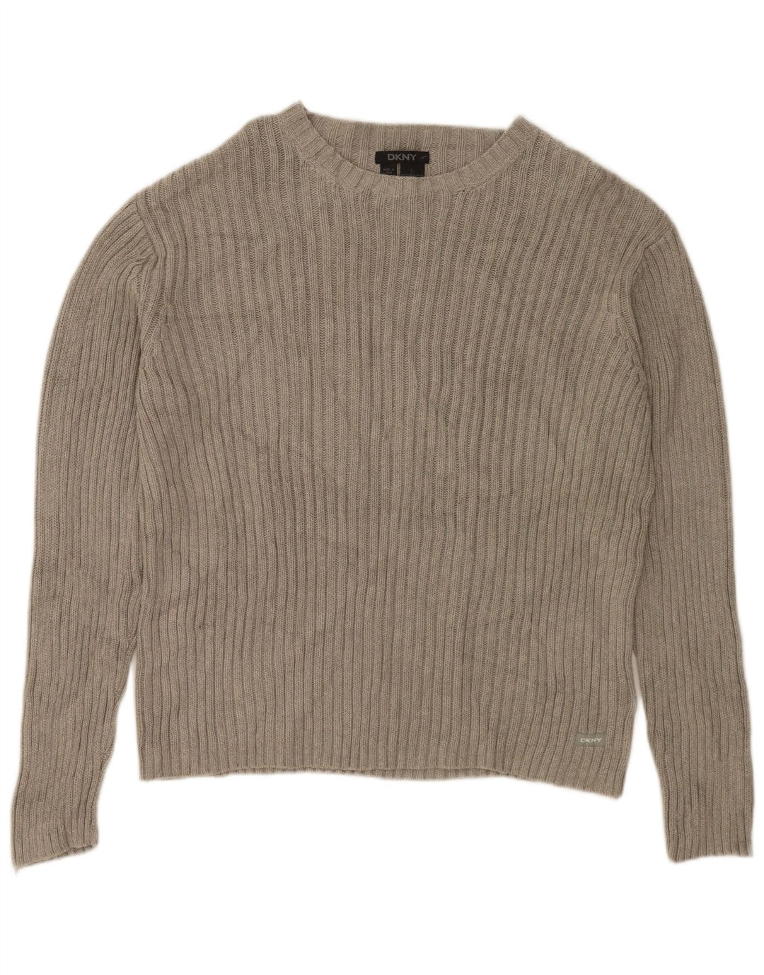 Pulover DKNY pentru damă, cu gât de barcă, din bumbac mare, gri, UK 16