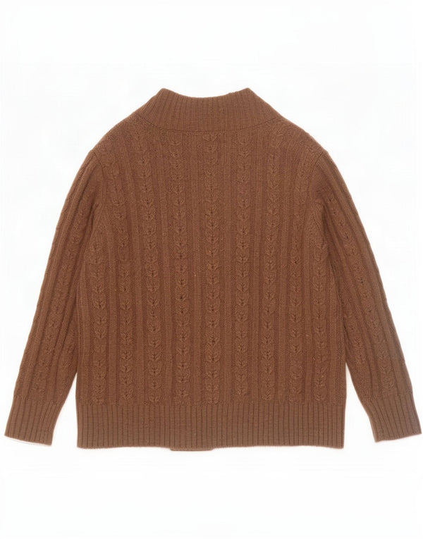 Marks & Spencer Womens Cardigan Sweater UK 20 2XL Brown Acrylic