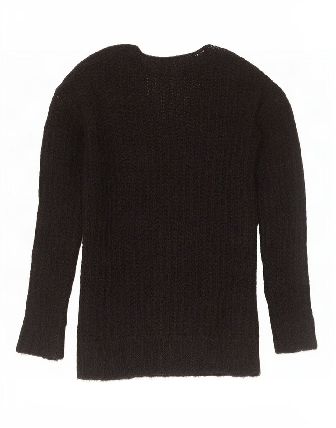 Pulover cu decolteu în V Zara pentru femei UK 14 Medium Negru Acrilic