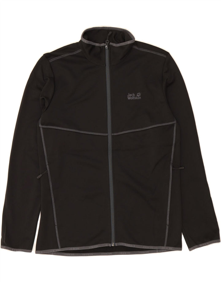 JACK & JONES Mens Tracksuit Top Jacket UK 40 Medium Black Polyester Vintage Jack & Jones and Second-Hand Jack & Jones from Messina Hembry 