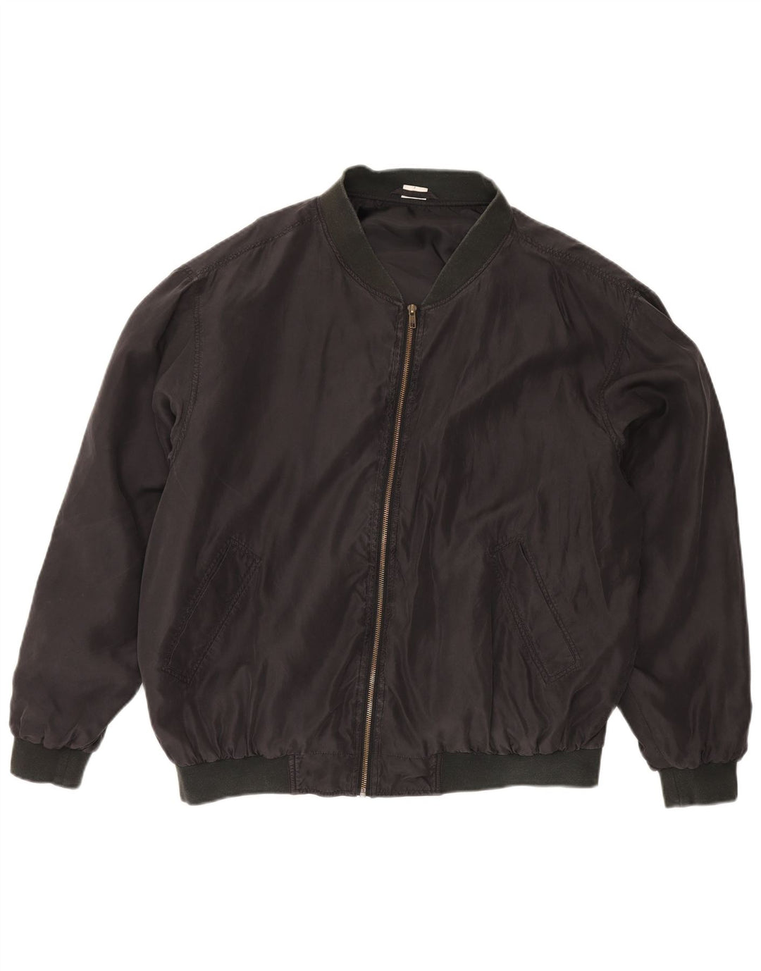 Bomber vintage pentru bărbați UK 42 XL, mătase neagră