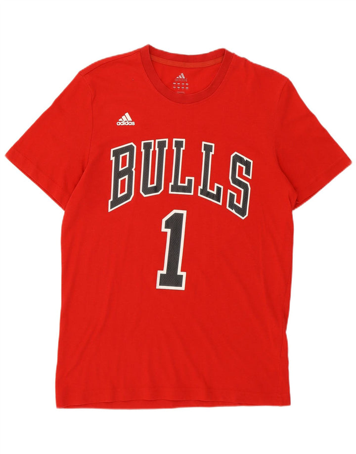 Tricou grafic Adidas Bulls Top Medium Red Poliester