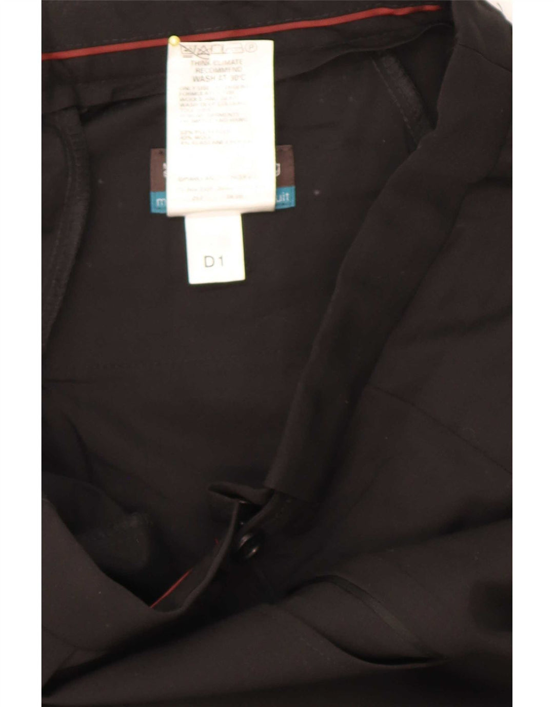 Pantaloni de costum pentru bărbați Marks & Spencer L32 L33 Poliester negru