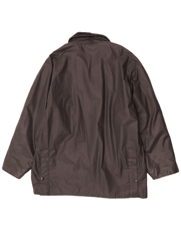 Jachetă vintage pentru bărbați din bumbac cerat UK 38 Medium Black