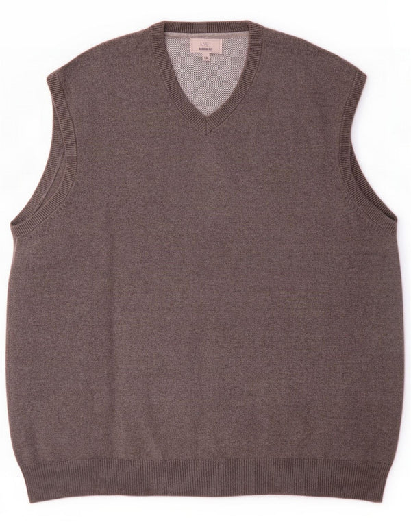 Marks & Spencer Mens Regular Fit Vest Tank Top 2XL Gri Bumbac
