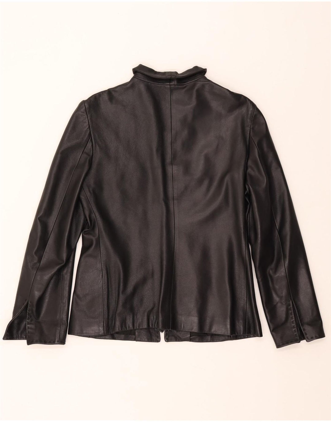 MARCO DEL FORTE Jachetă de piele pentru femei IT 42 Medium Black Leather