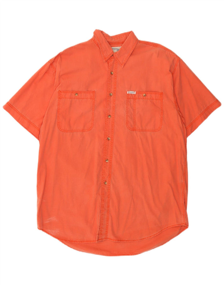 Cămașă cu mânecă scurtă pentru bărbați Wrangler, bumbac portocaliu XL