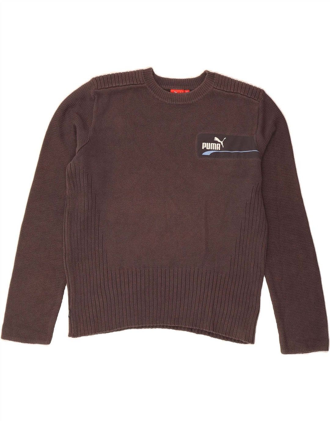 PUMA Mens Crew Neck Jumper Sweater XL Grey Acrylic Vintage Puma and Second-Hand Puma from Messina Hembry 