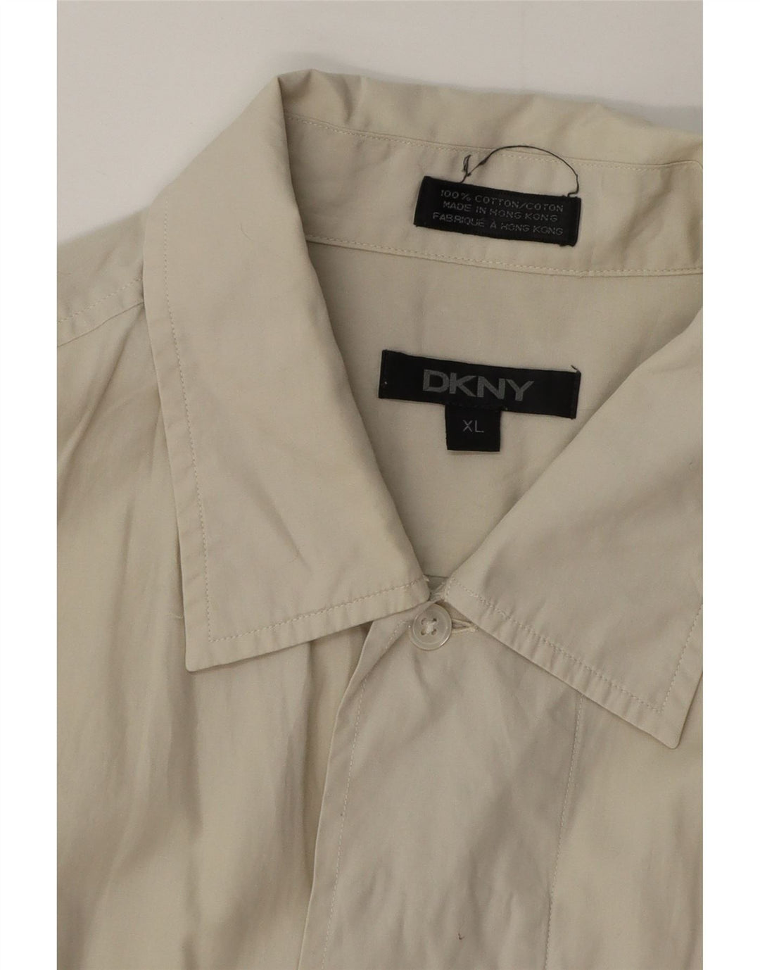 Cămașă cu mânecă scurtă pentru bărbați Dkny XL, bej, bumbac