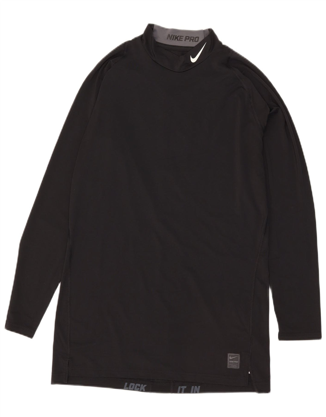 Nike pentru bărbați Compression Graphic Top cu mânecă lungă 2XL, poliester negru