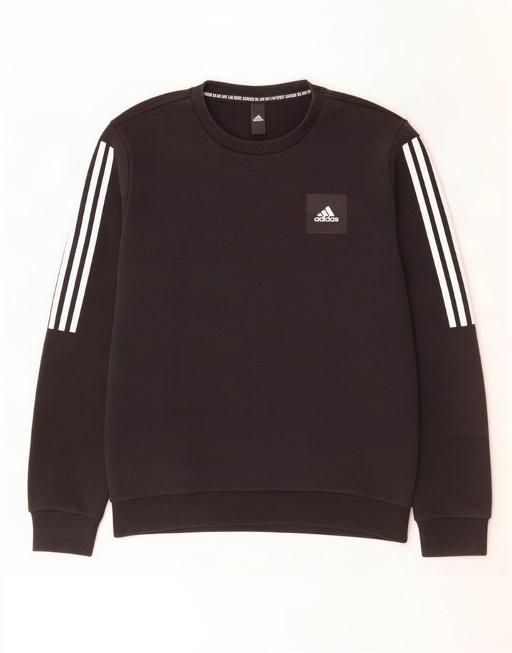 Hanorac pentru bărbați Adidas Jumper mic, negru, bumbac