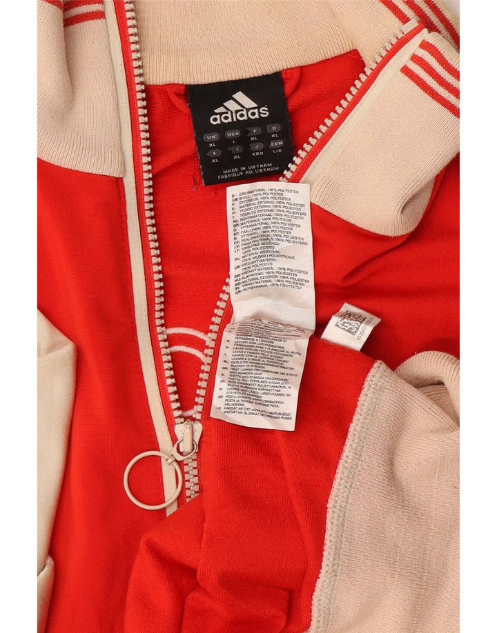 Jachetă de top pentru trening grafic Adidas pentru bărbați, XL, roșu, poliester color bloc