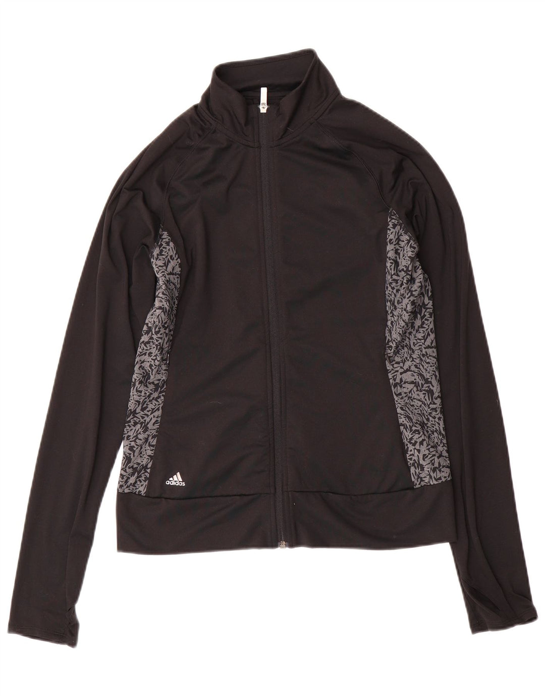 Jachetă de trening pentru femei ADIDAS UK 10, poliester color bloc negru mic