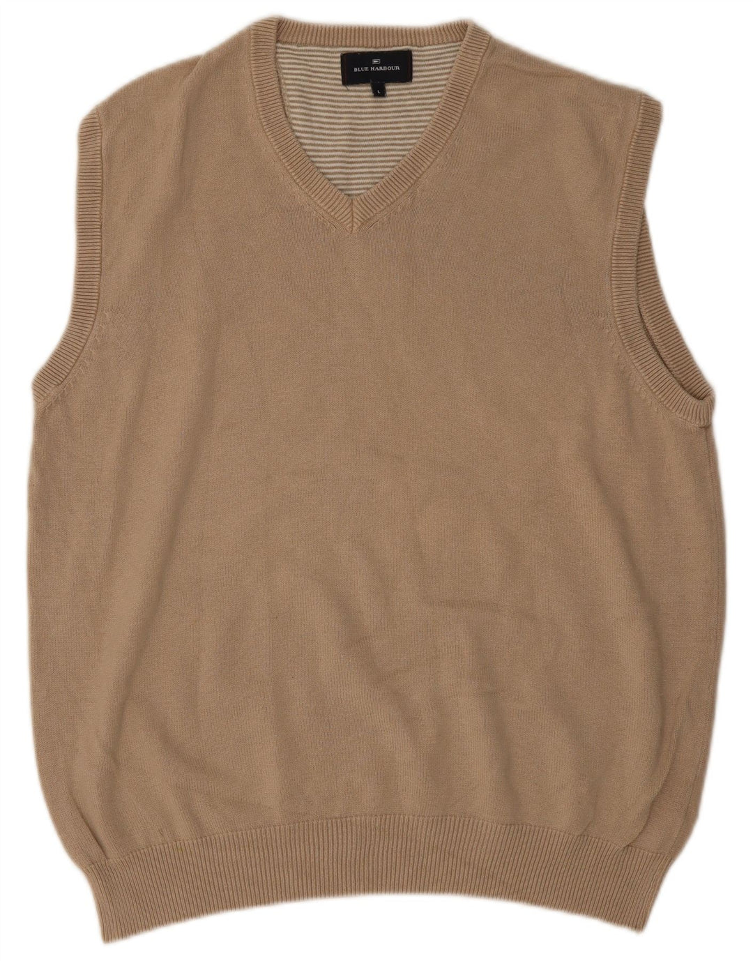 Marks & Spencer pentru bărbați Blue Harbour Vest Tank Top mare, bej, bumbac