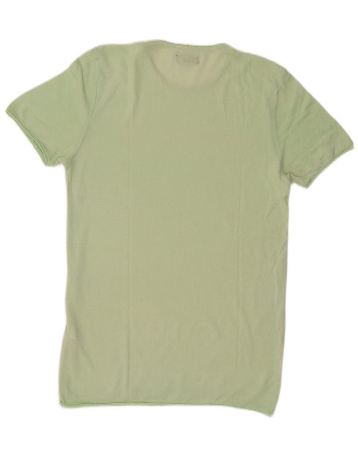 Tricou pentru bărbați Zara Top din bumbac verde mediu