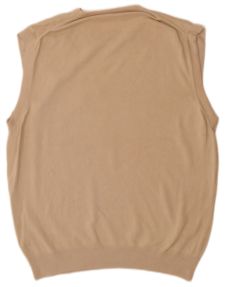 Zara Barbati Vesta Tank Top Bumbac Mediu Bej