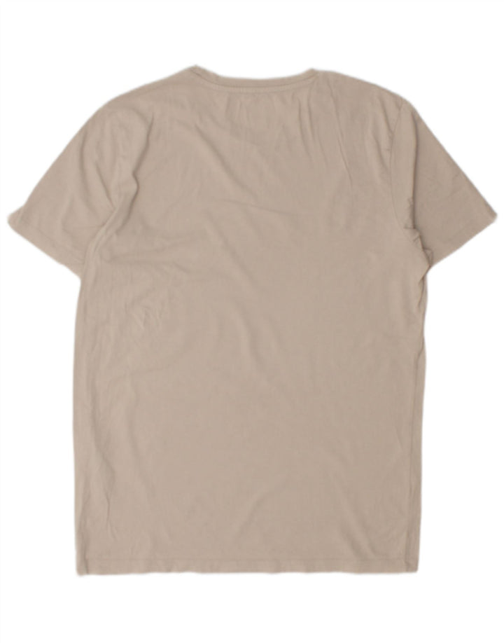 JACK & JONES Tricou Bărbați Top Mediu Bej Bumbac