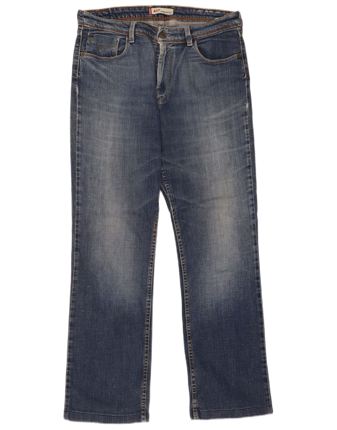 Blugi drepti pentru femei Levi's 627 W34 L30 Bumbac albastru