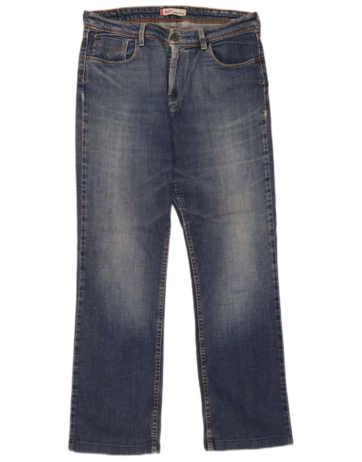 Blugi drepti pentru femei Levi's 627 W34 L30 Bumbac albastru