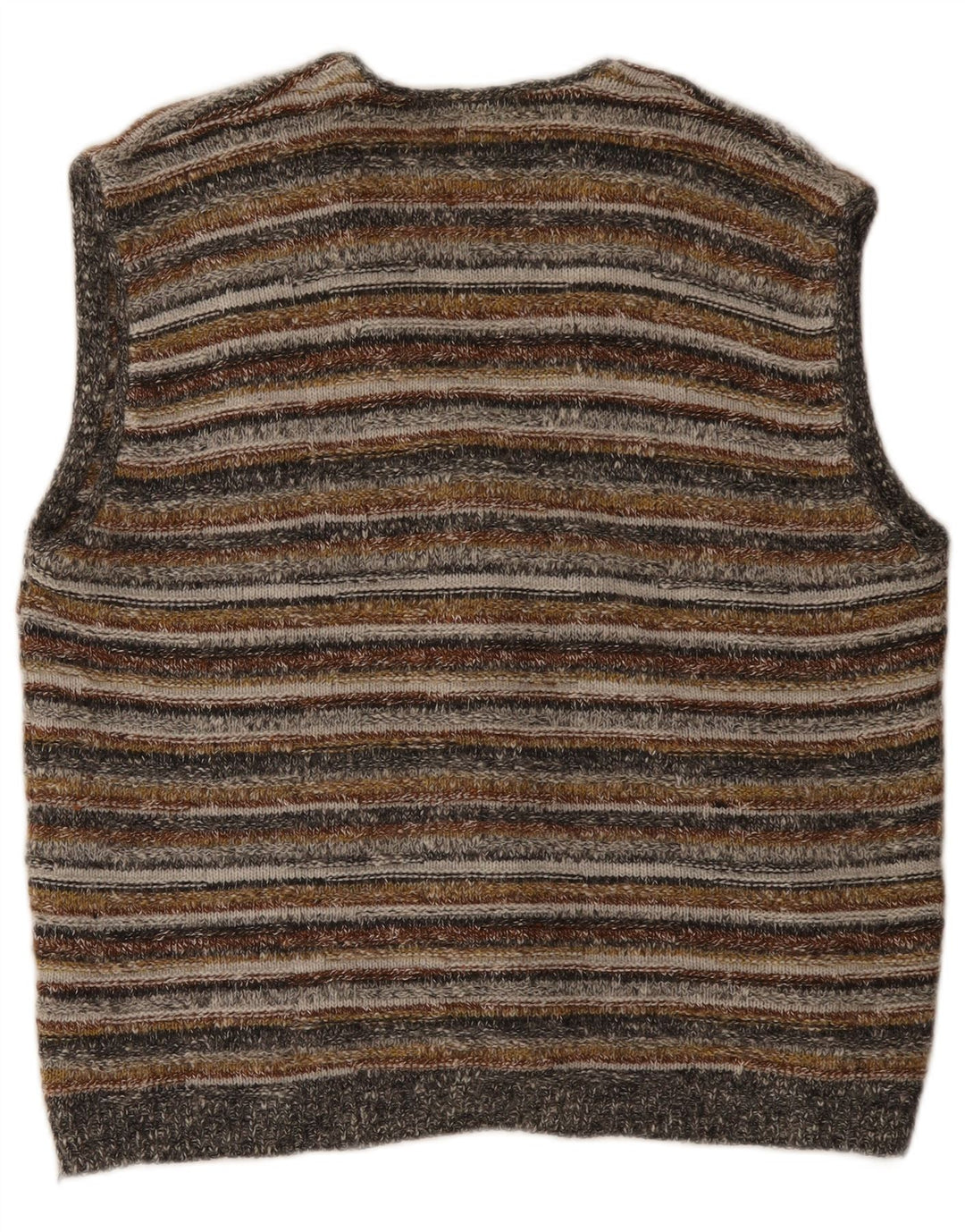 Cardigan St. Bernard pentru bărbați, fără mâneci, cu dungi mari, multicolore