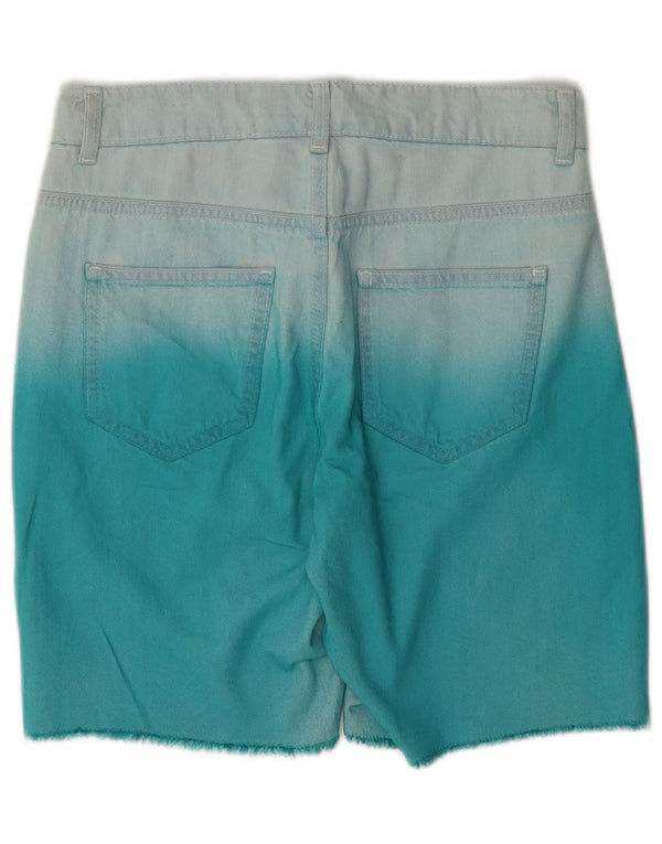 Pantaloni scurți din blugi pentru femei Topshop W25 XS Blue Tie Dye Bumbac