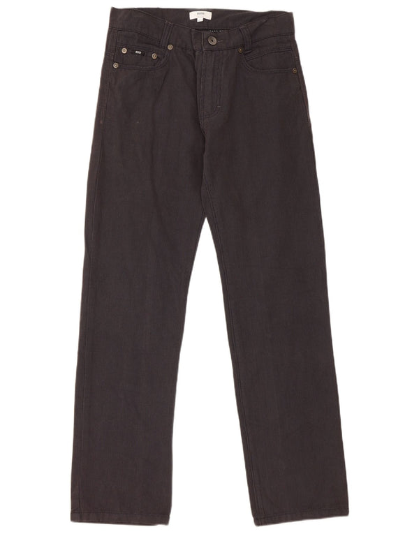 Pantaloni casual drepti pentru băieți Hugo Boss 13-14 ani W28 L28 bumbac negru