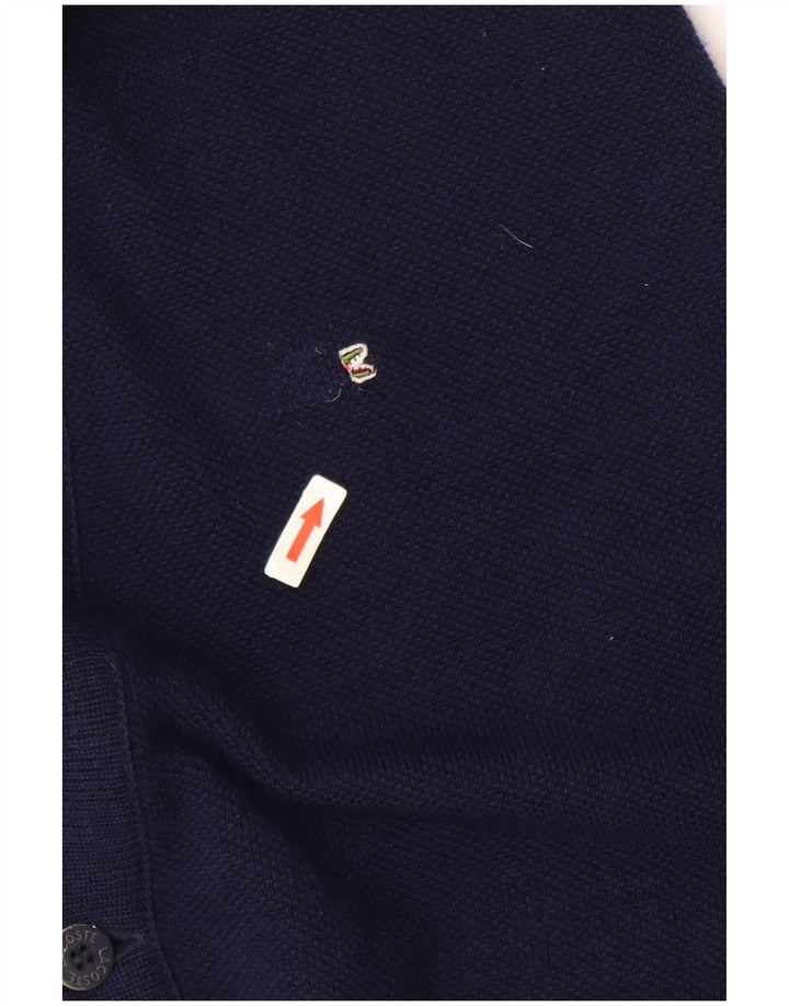 Pulover cardigan pentru bărbați Lacoste Mărimea 6 XL Lână bleumarin