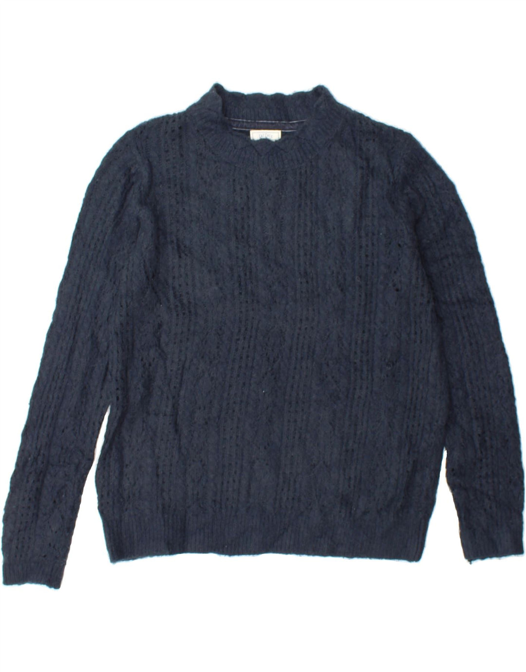 FAT FACE Womens Turtle Neck Jumper Sweater UK 8 Small Navy Blue Nylon Vintage Fat Face and Second-Hand Fat Face from Messina Hembry 