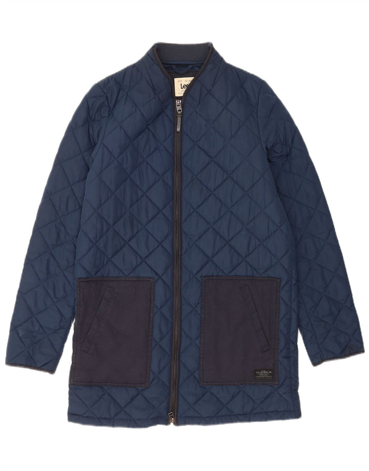 Jachetă matlasată Lee pentru femei UK 10 Mic, bleumarin, poliester color bloc
