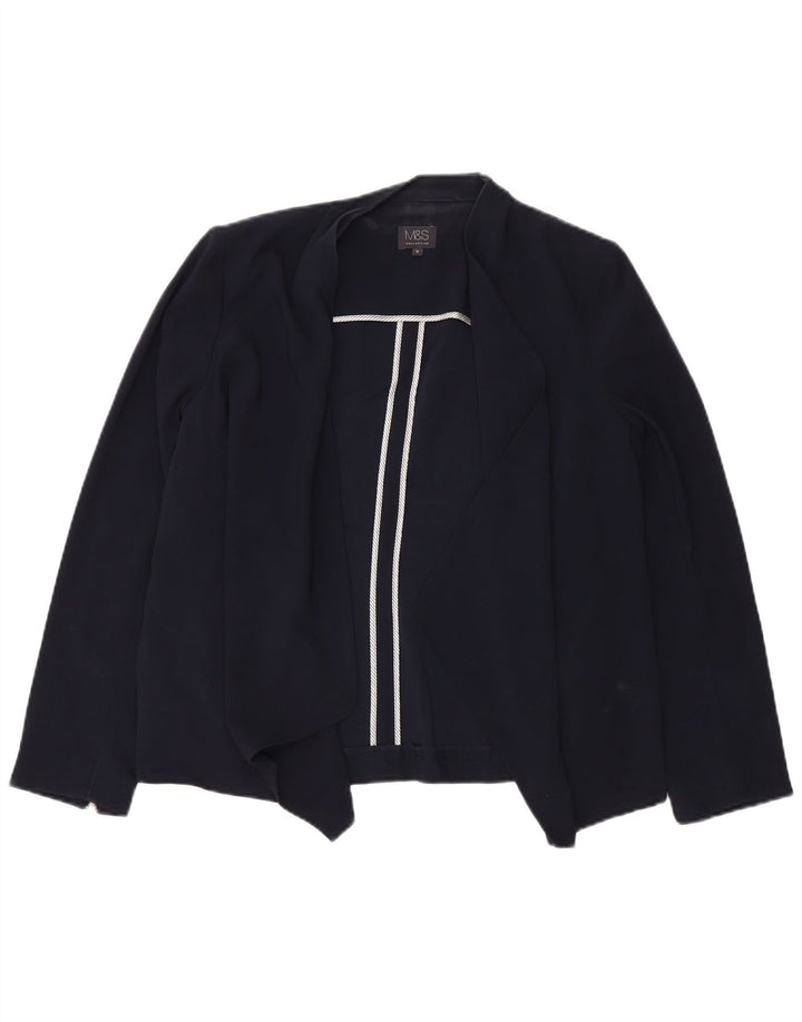 Marks & Spencer Jachetă Blazer deschisă pentru femei UK 16 mare, poliester bleumarin