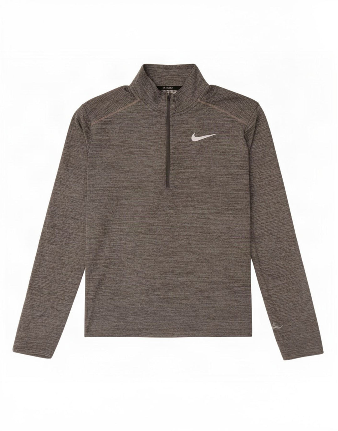 Top de trening pentru bărbați Dri Fit, cu fermoar și gât, pulover, gri mediu