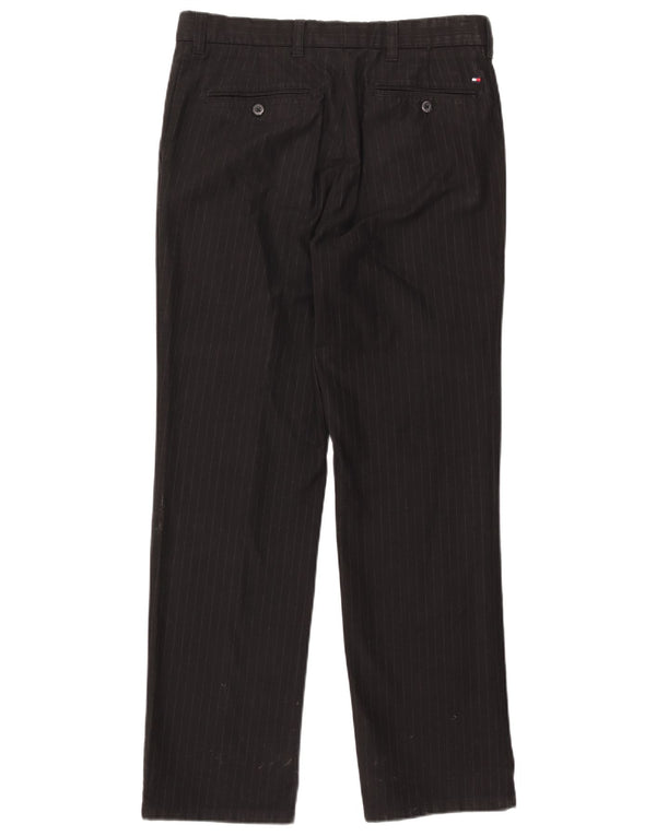 TOMMY HILFIGER Pantaloni drepti pentru femei L32 L32 bumbac cu dungi negre