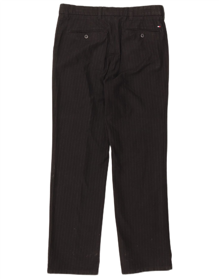 TOMMY HILFIGER Pantaloni drepti pentru femei L32 L32 bumbac cu dungi negre