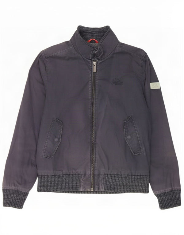 Jachetă Bomber Superdry pentru femei Sherpa UK 18 XL, bumbac bleumarin
