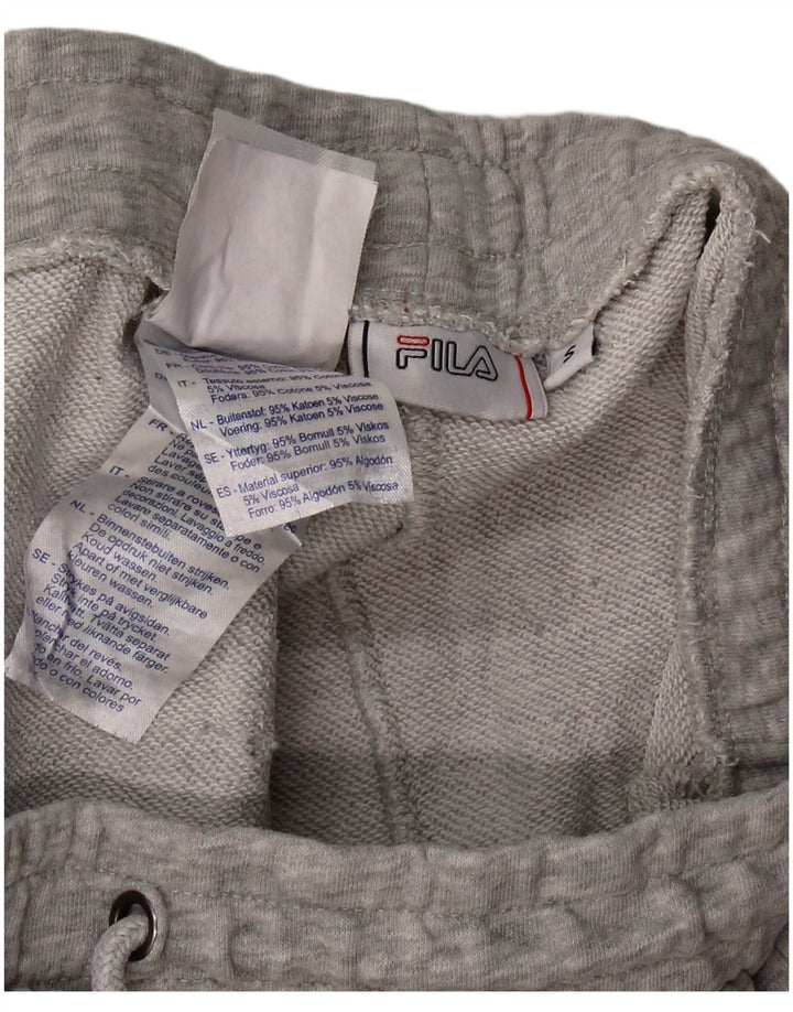 Pantaloni de trening FILA pentru bărbați Joggeri mici, gri bumbac cu pete