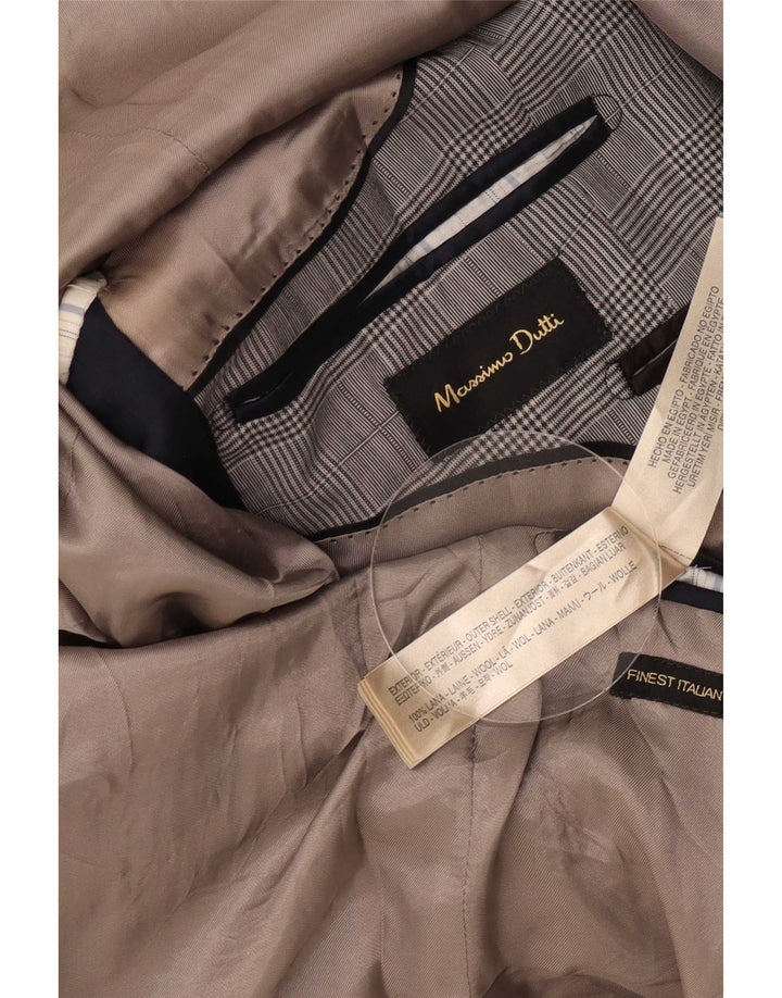 Blazer Massimo Dutti pentru bărbați cu 1 nasture UK 38 Medium Gri Houndstooth